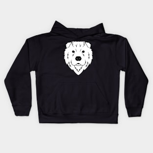 Chow Pei illustration (Chow Chow x Shar Pei) Kids Hoodie